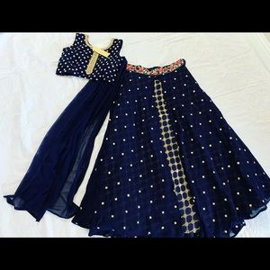 Brand new, georgette embroidered lehenga.